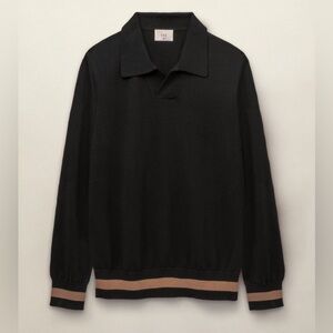 CHE LONG SLEEVED SILK BLEND TROGON POLO